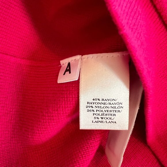 ANn Taylor Womens Sweater Size XL Pink Wool Blend Pockets Career Business 15788 - Picture 7 of 9